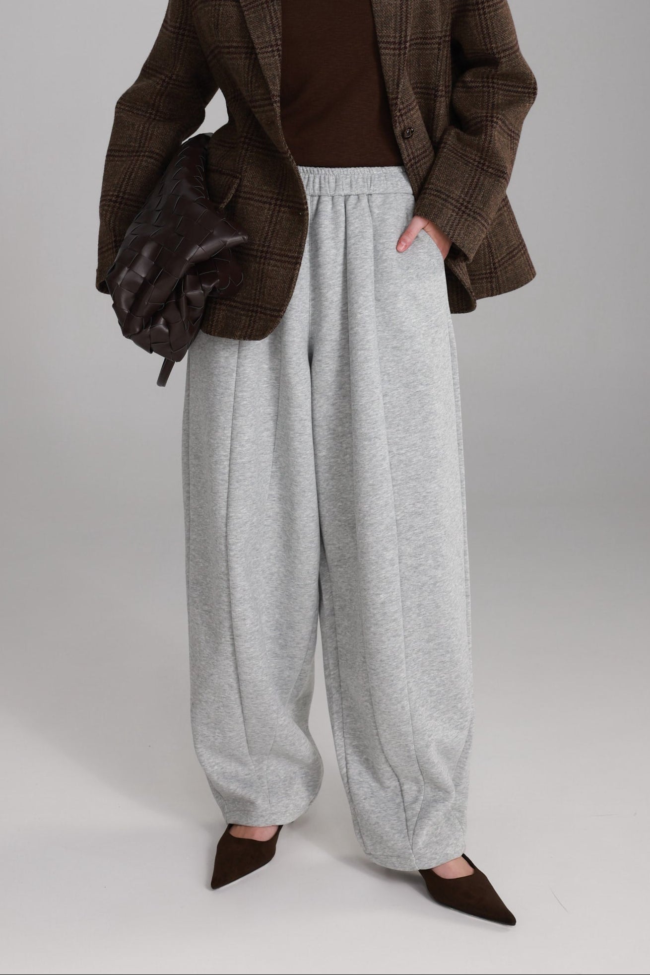 מכנסי אייבי אפור בהיר