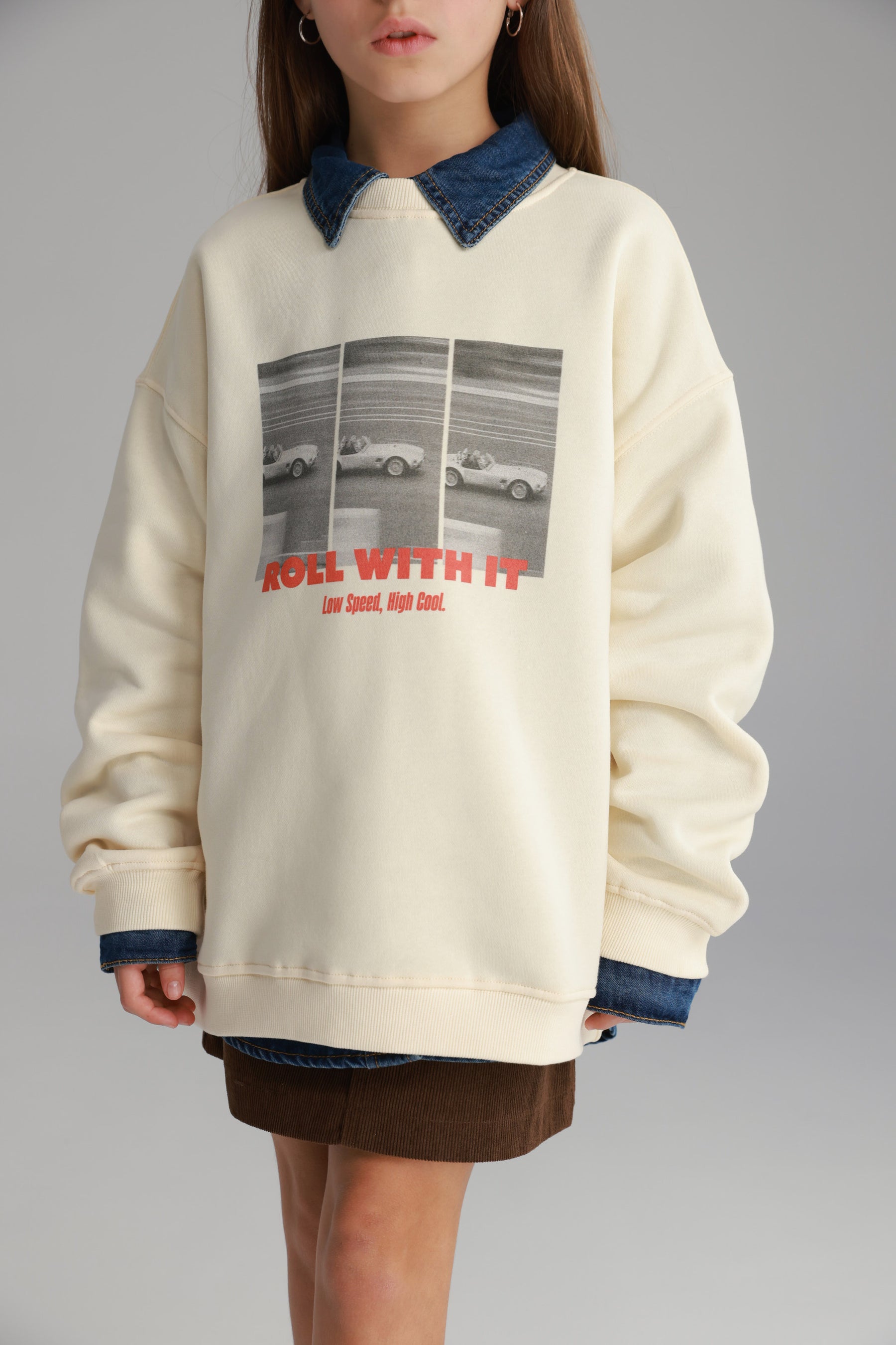 סוויטשירט מייב שמנת