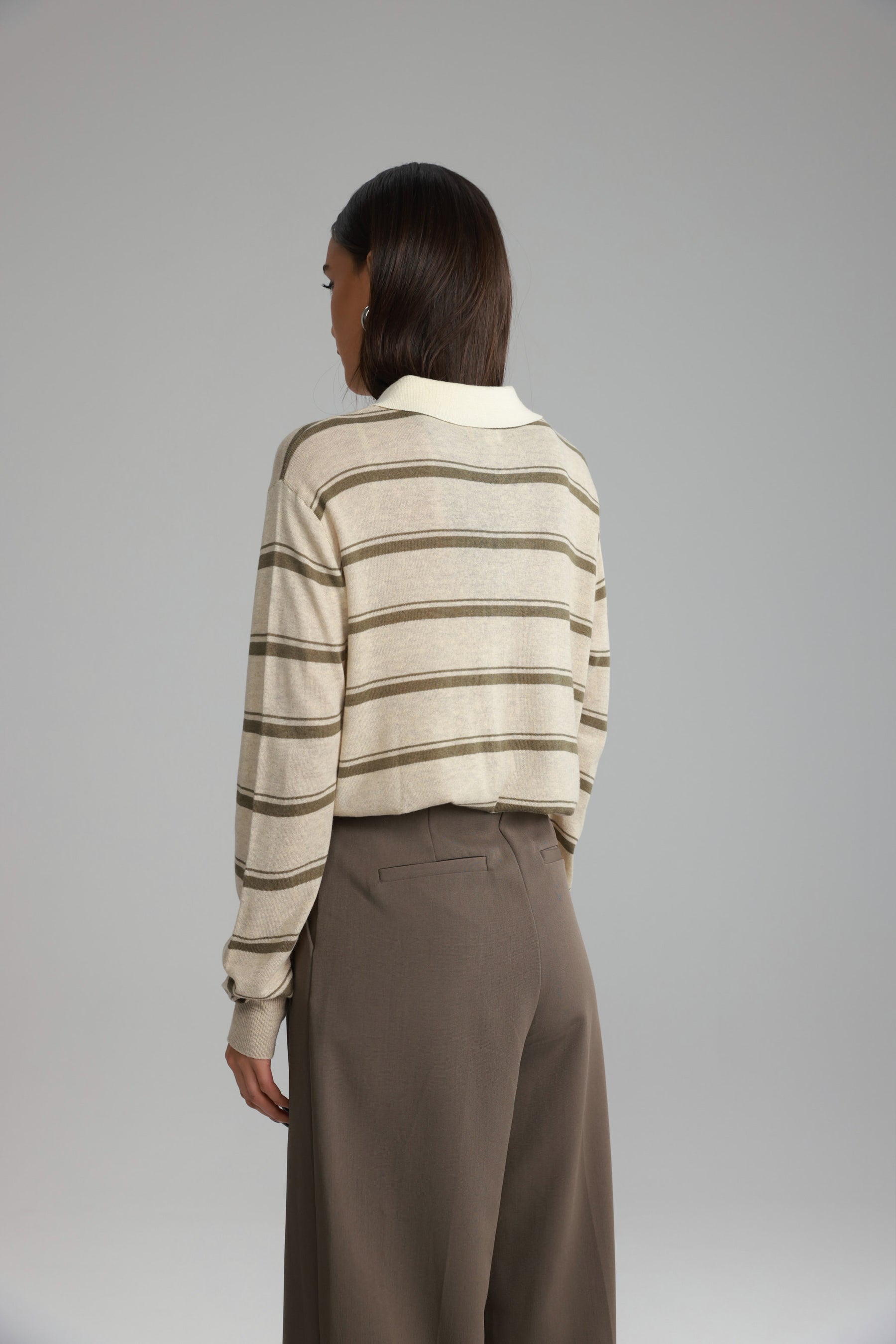 חולצת סריג מונטנה בז'/חאקי'