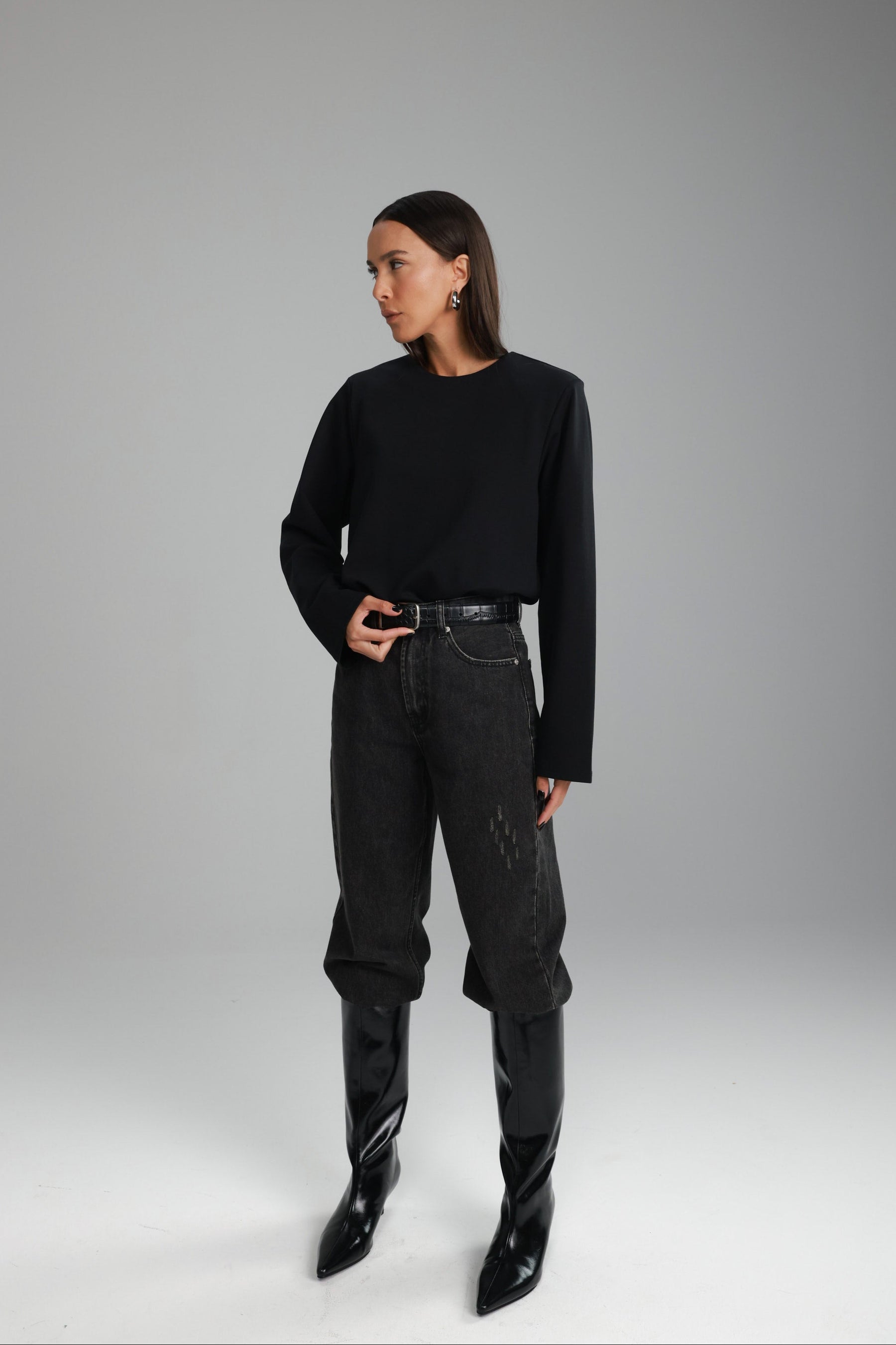 חולצת אופרי שחורה