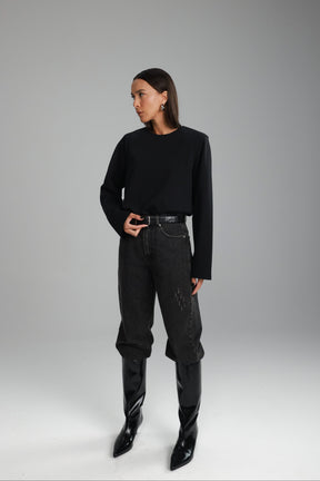 חולצת אופרי שחורה