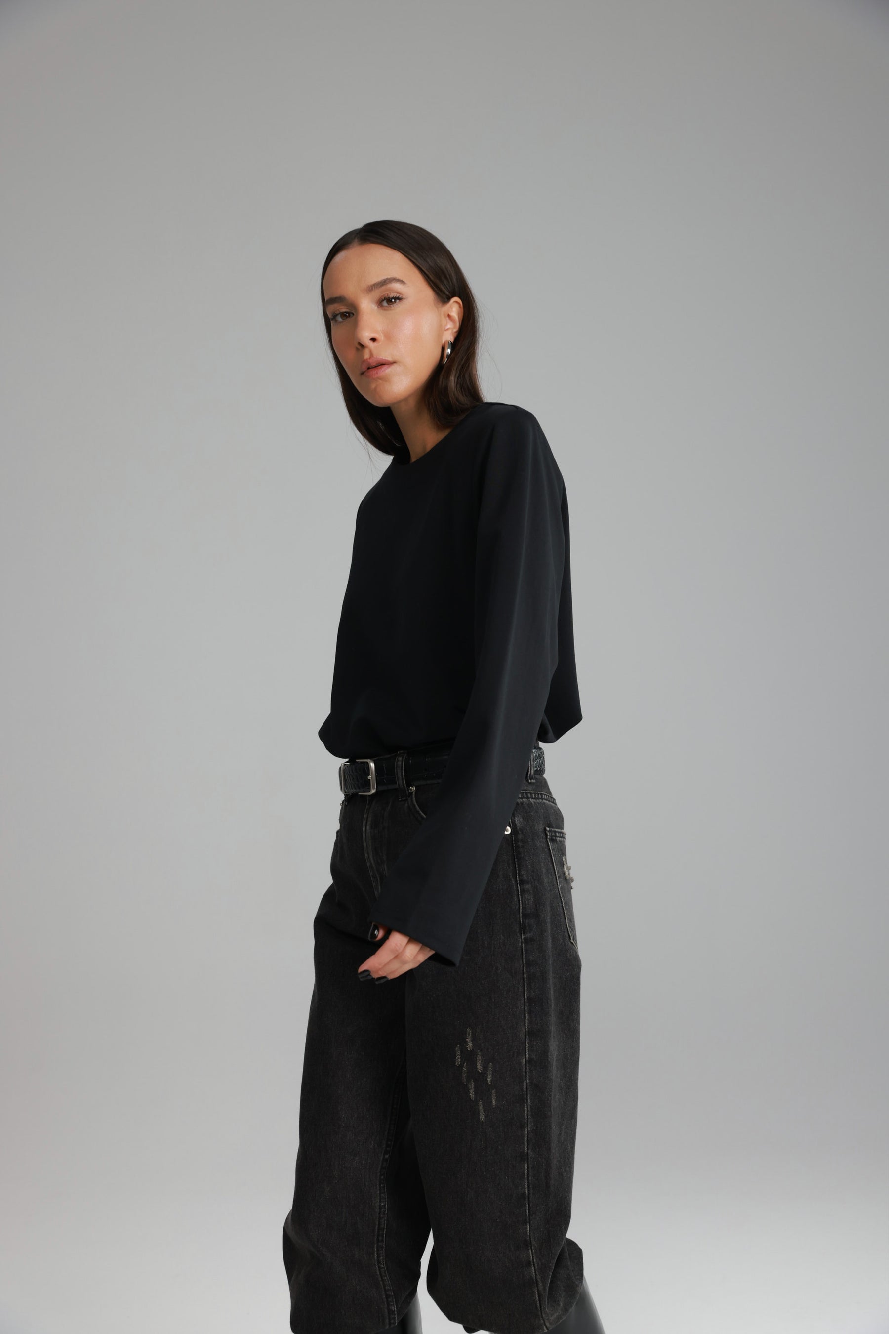 חולצת אופרי שחורה