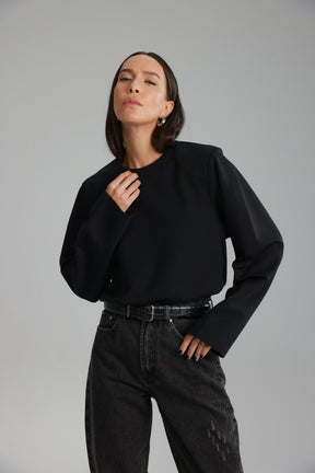 חולצת אופרי שחורה