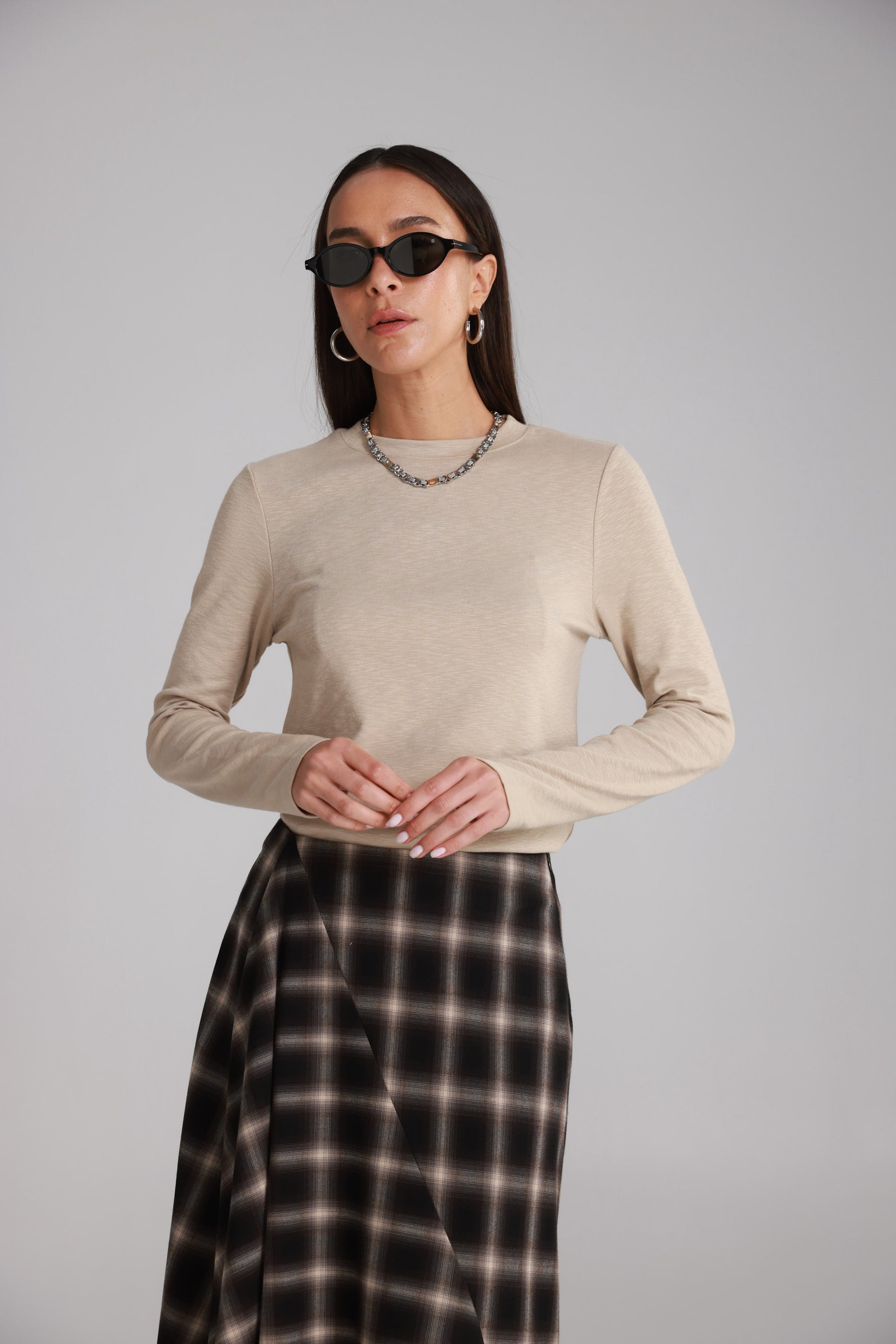 חולצת ג'יני בז'