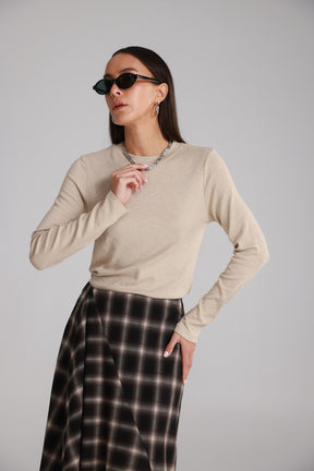 חולצת ג'יני בז'