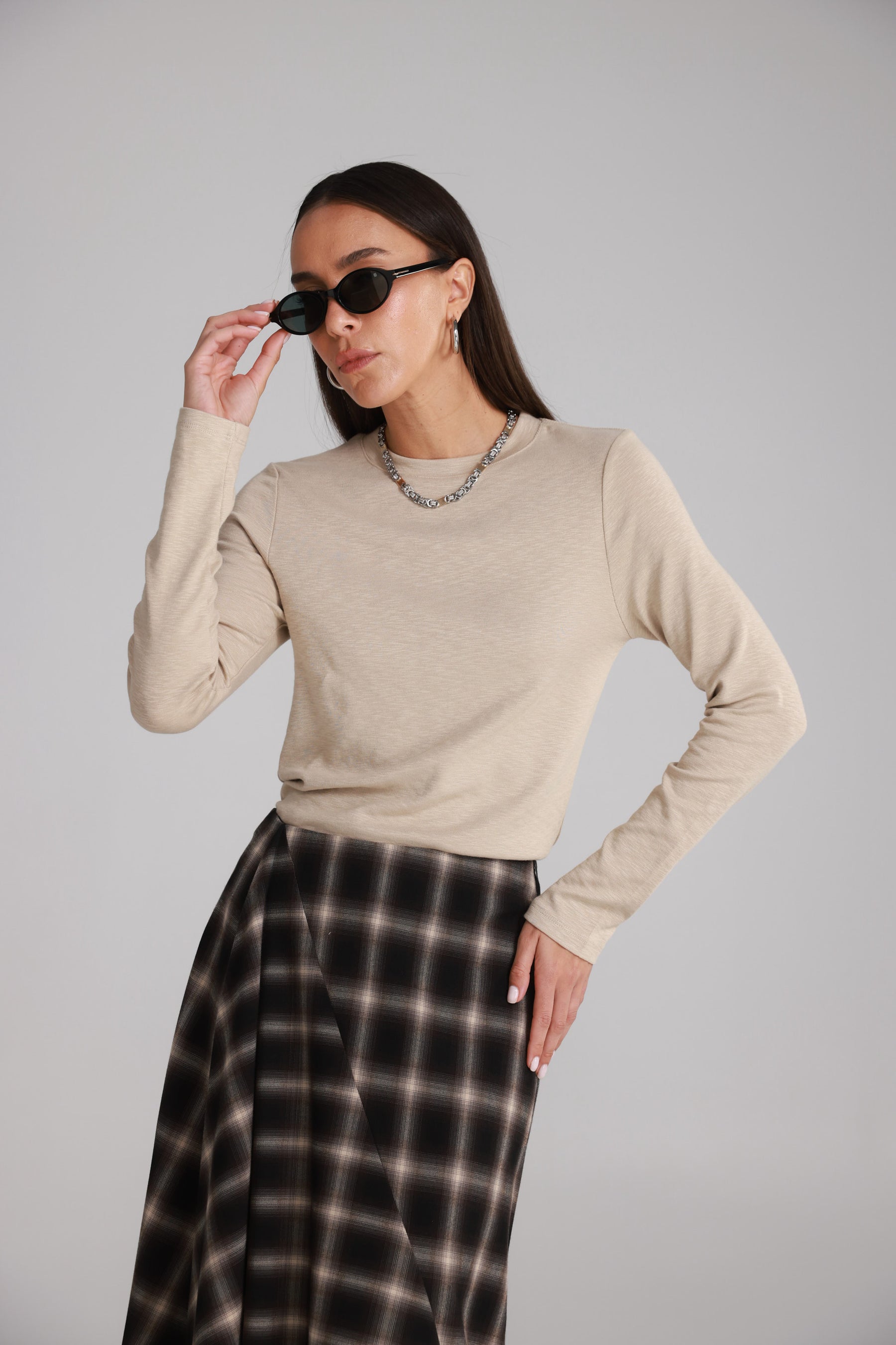 חולצת ג'יני בז'