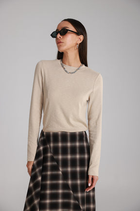 חולצת ג'יני בז'