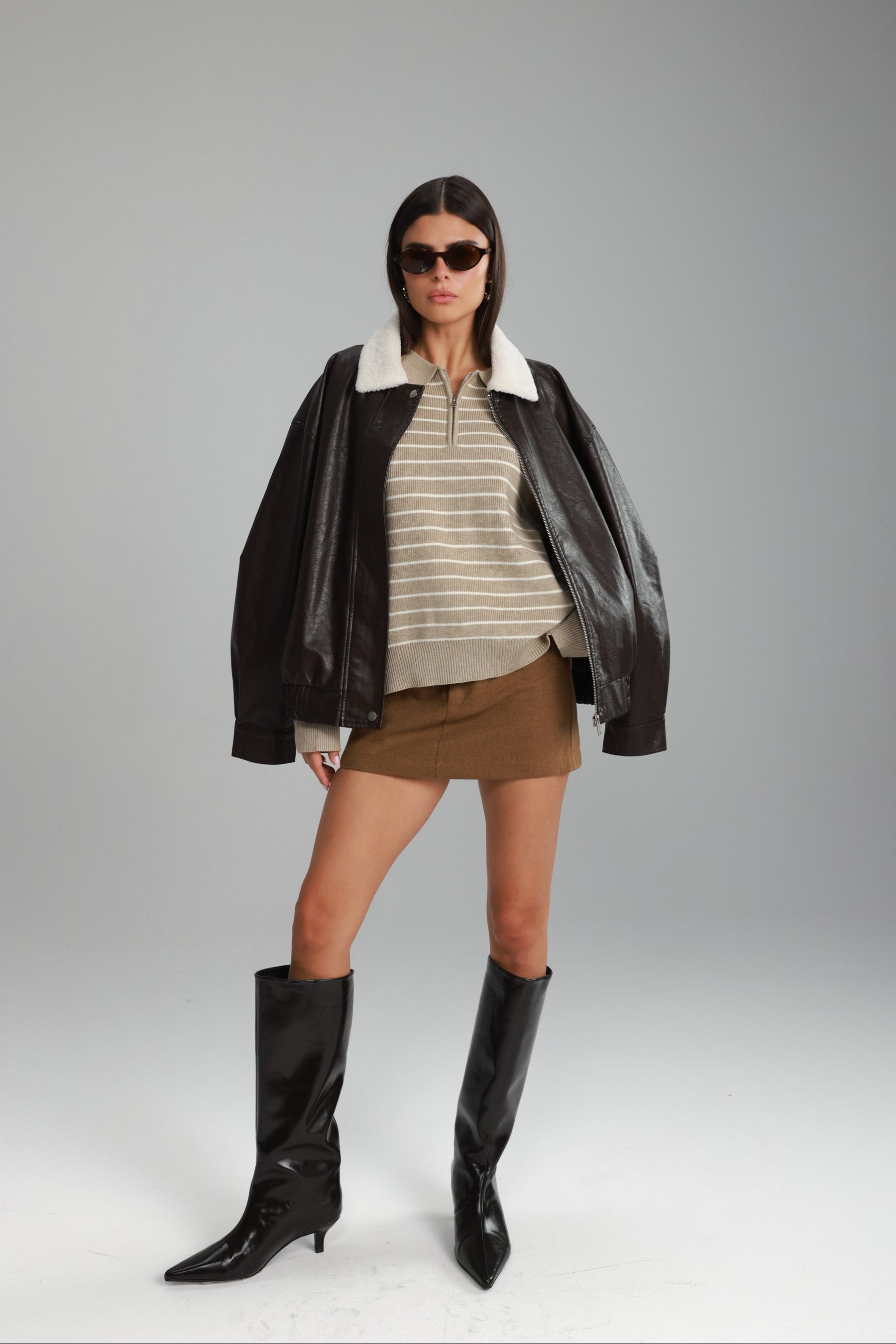 חצאית שיינה חומה