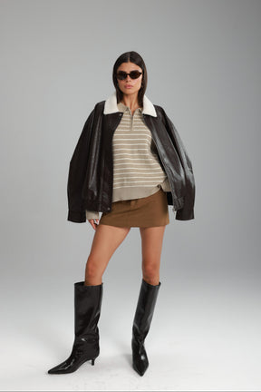 חצאית שיינה חומה