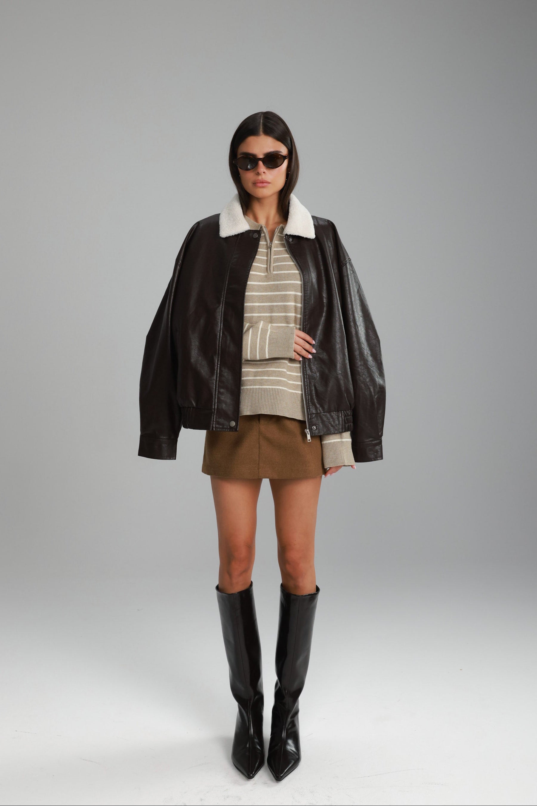 חצאית שיינה חומה