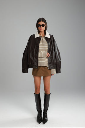 חצאית שיינה חומה