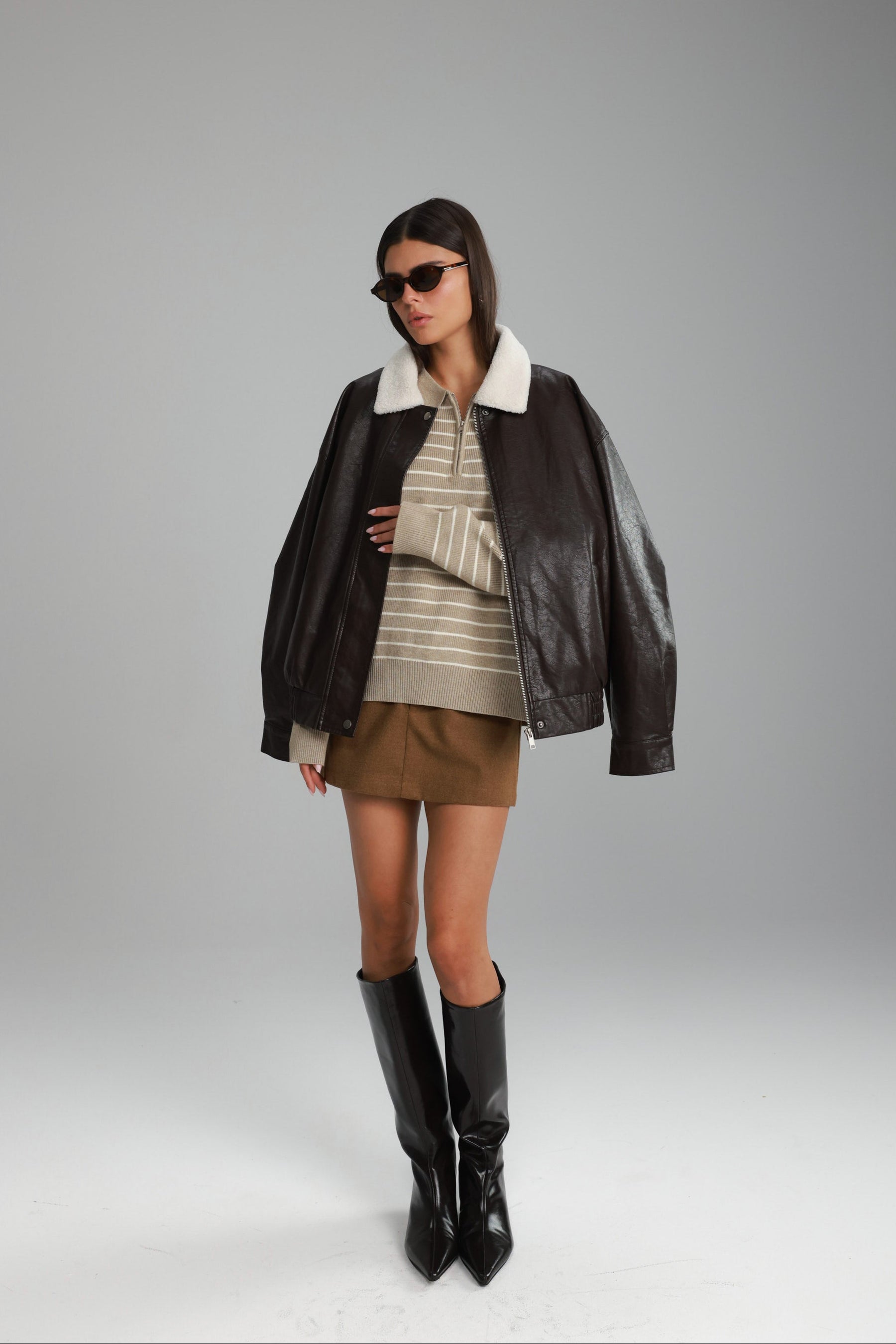 חצאית שיינה חומה