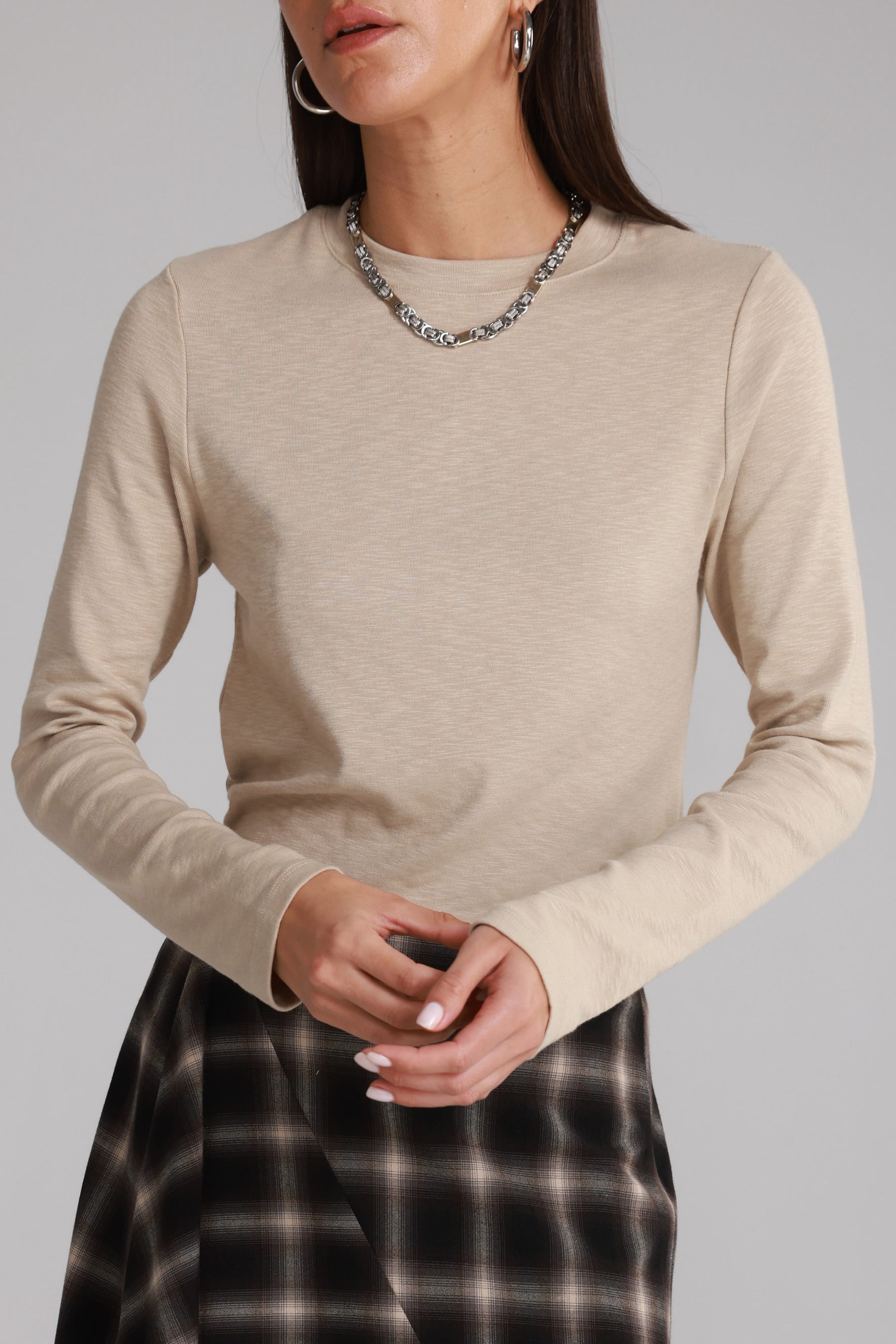 חולצת ג'יני בז'