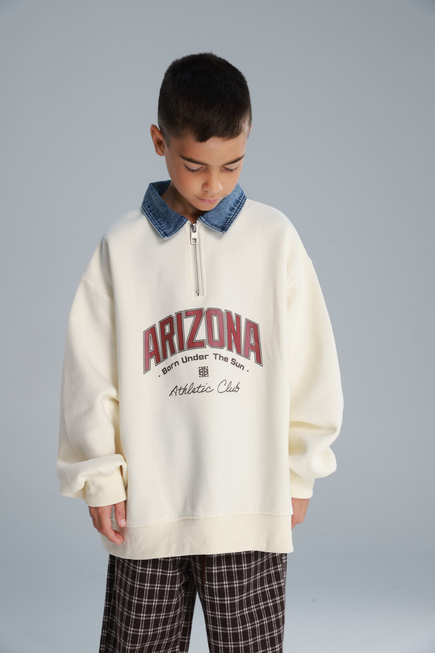 סוויטשירט דורי שמנת