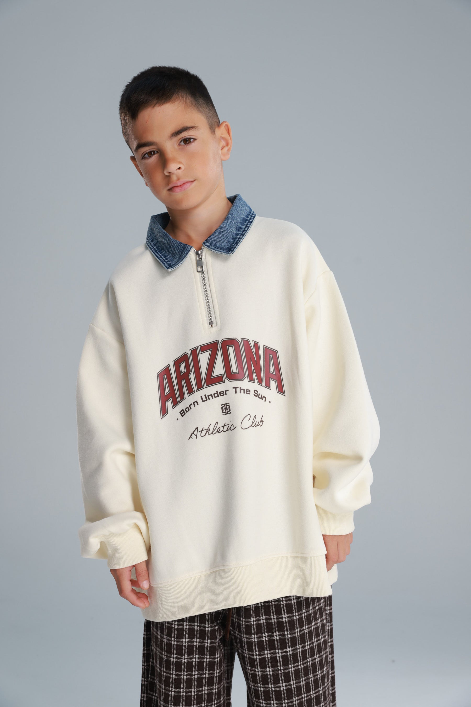 סוויטשירט דורי שמנת