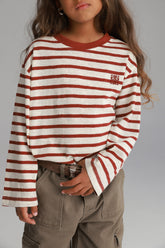 חולצת ניאו שמנת/בורדו