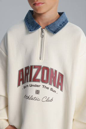 סוויטשירט דורי שמנת