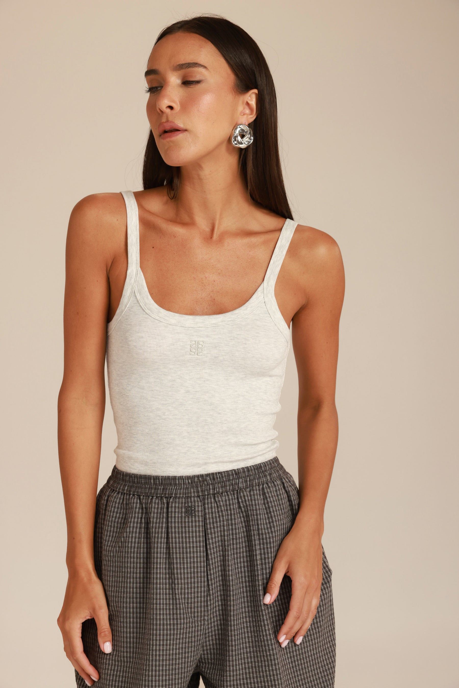 גופיית סמנתה אפור בהיר