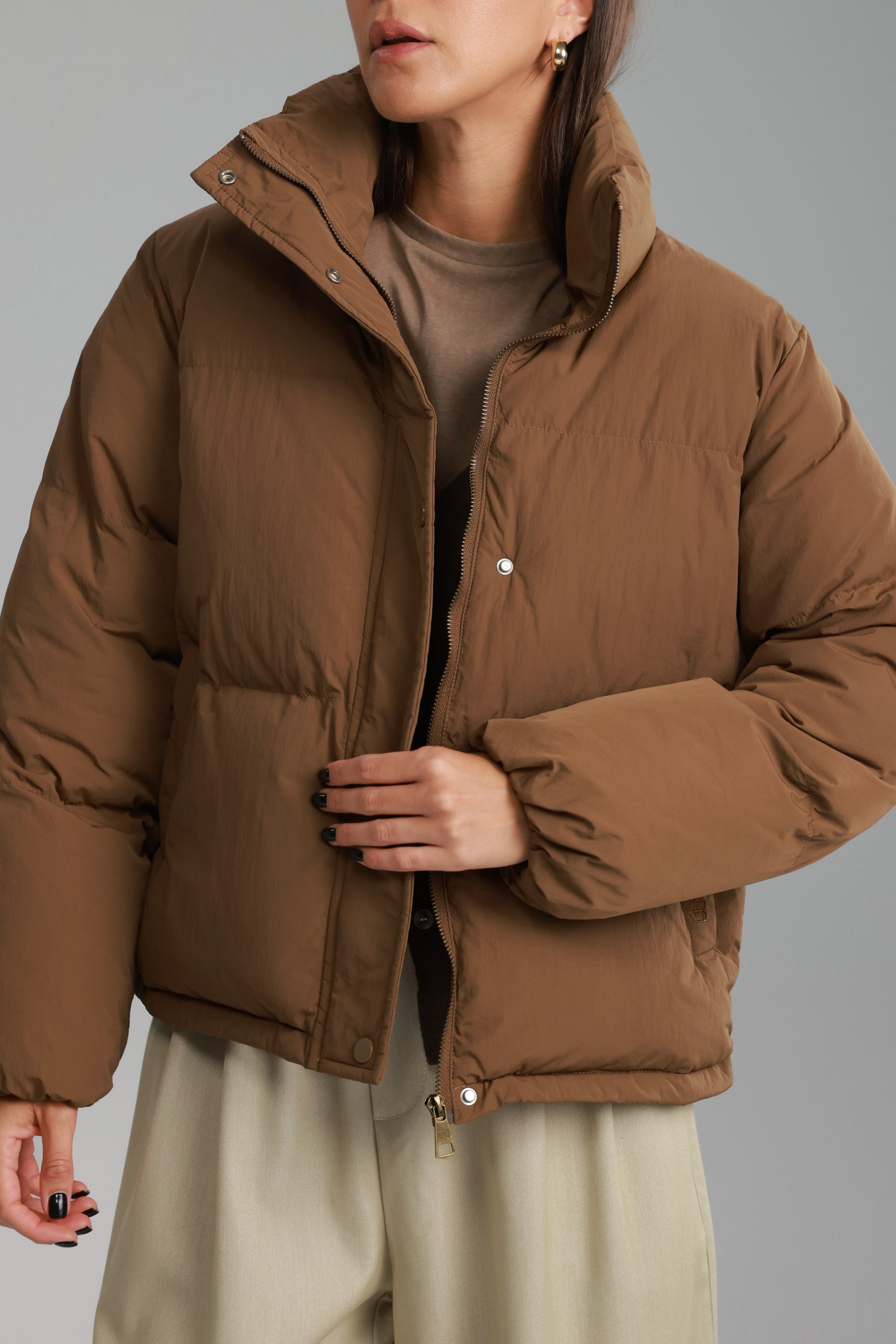 מעיל דון חום כהה