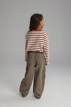 חולצת ניאו שמנת/בורדו