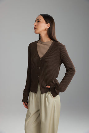 סריג סופיה חום כהה