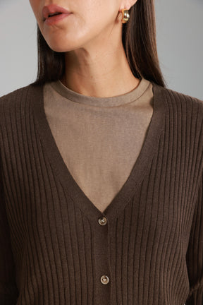 סריג סופיה חום כהה