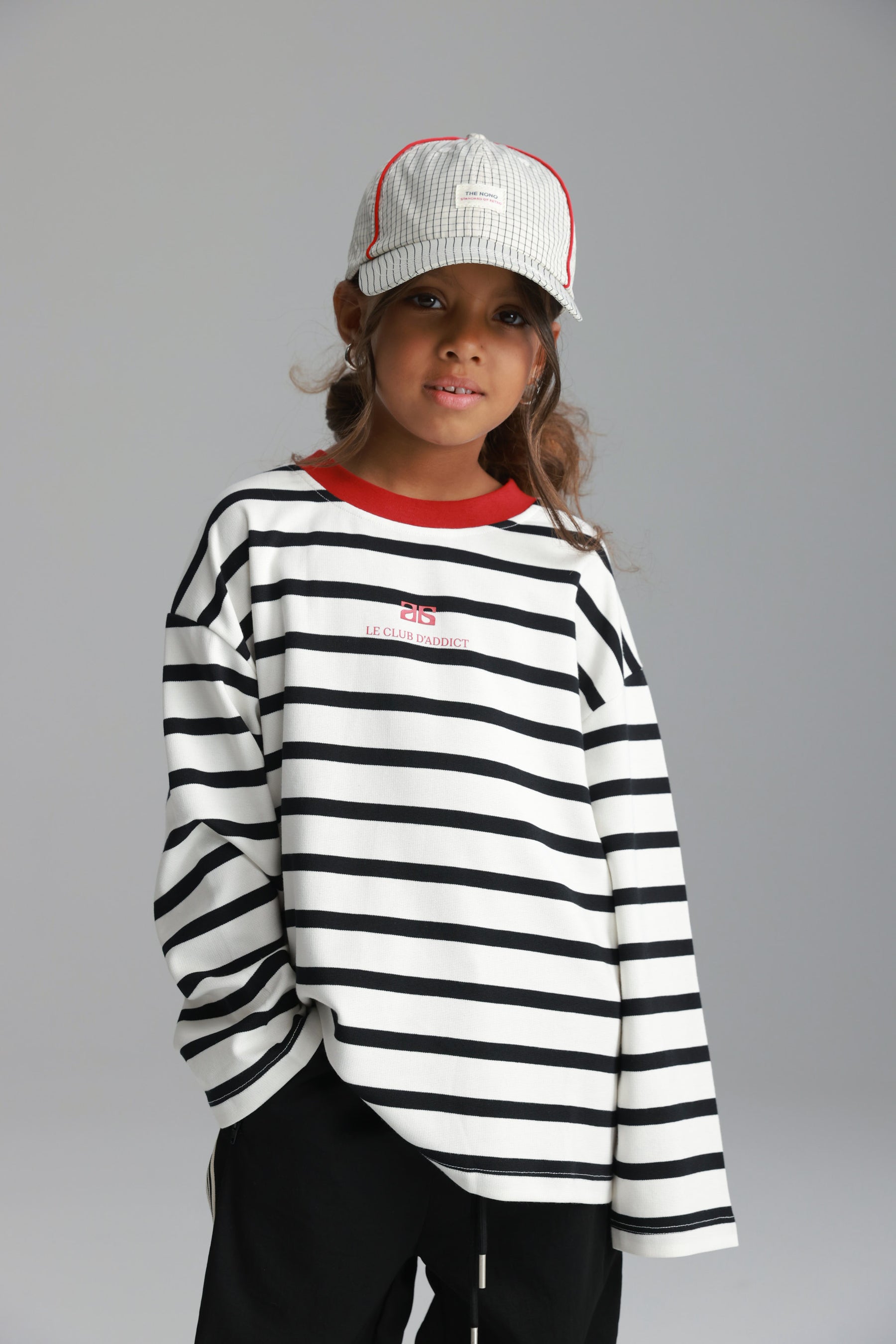 חולצת פול פסים לבן/שחור