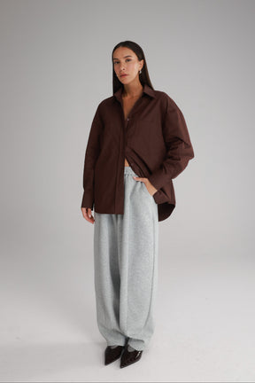 חולצת ניקולאס מכופתרת בורדו