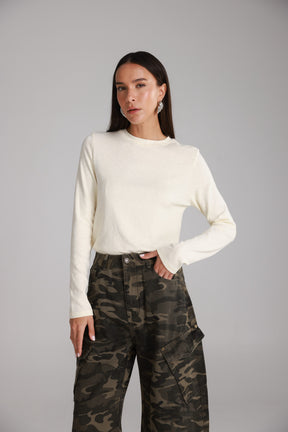 חולצת ג'יני שמנת