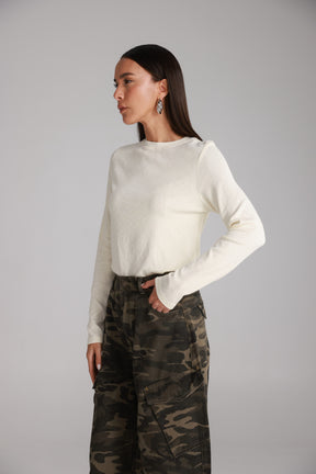 חולצת ג'יני שמנת