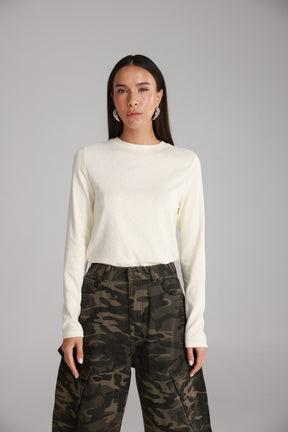 חולצת ג'יני שמנת