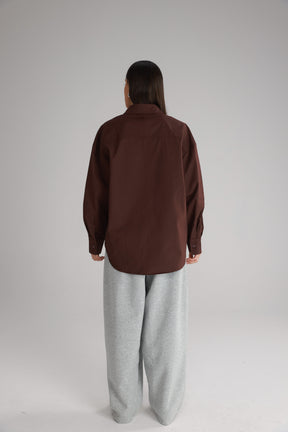 חולצת ניקולאס מכופתרת בורדו