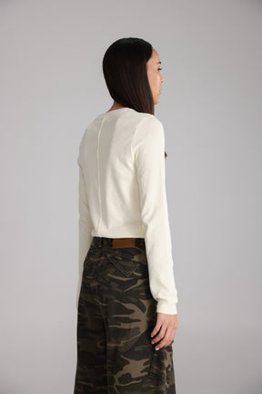 חולצת ג'יני שמנת