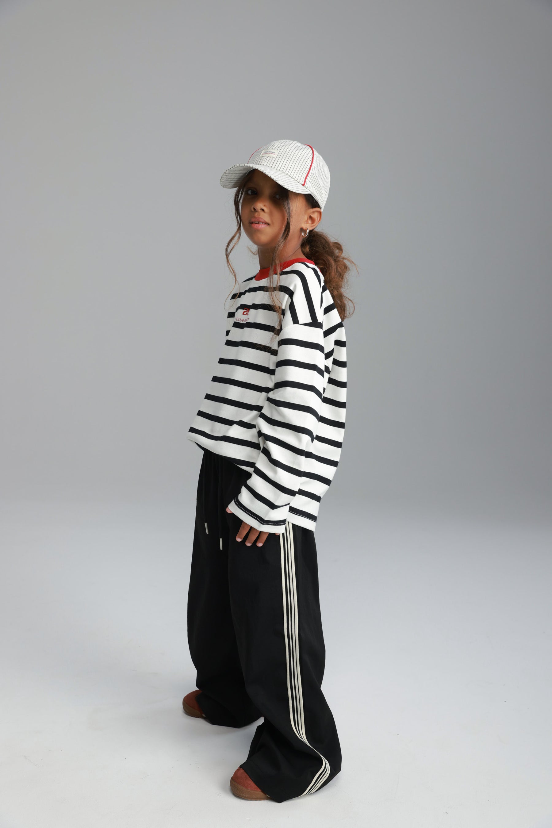 חולצת פול פסים לבן/שחור