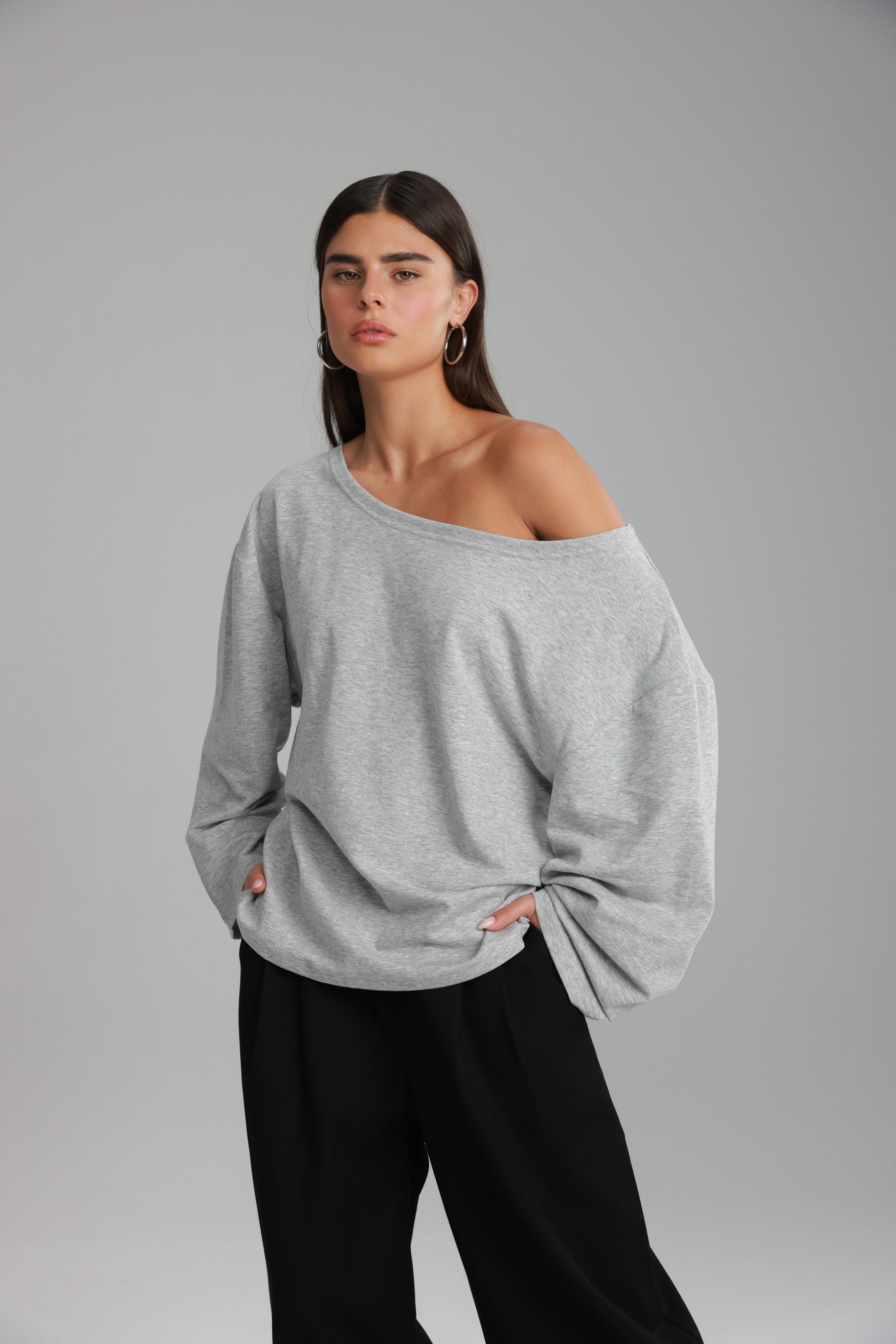 חולצת מרקל אפורה