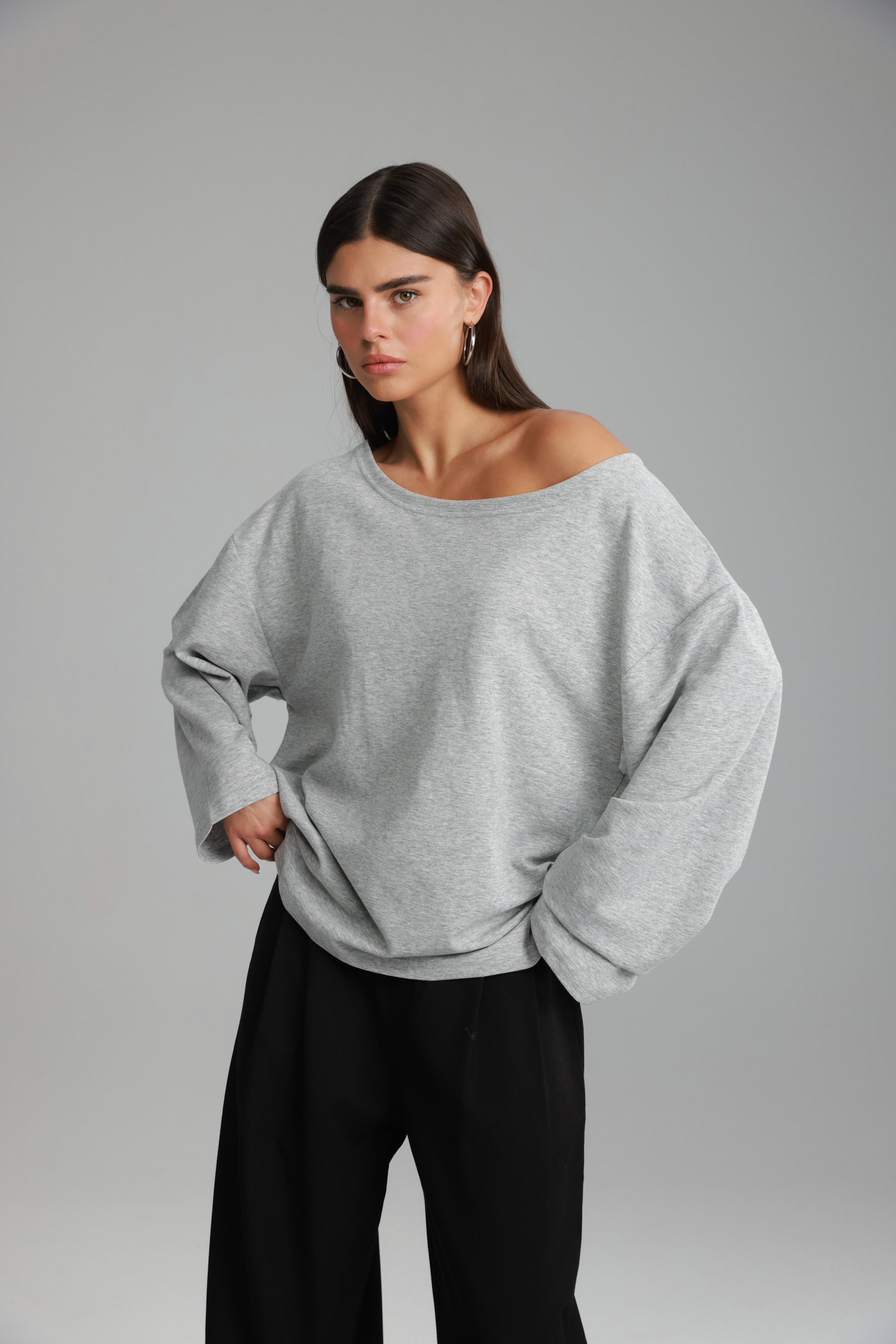 חולצת מרקל אפורה