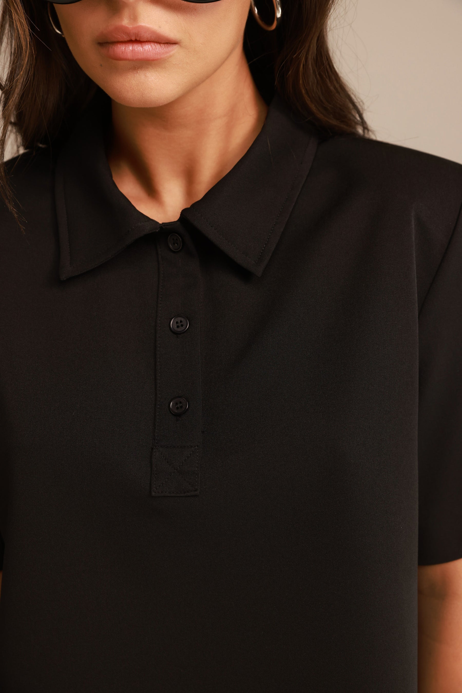 חולצת קרופ לארס שחורה