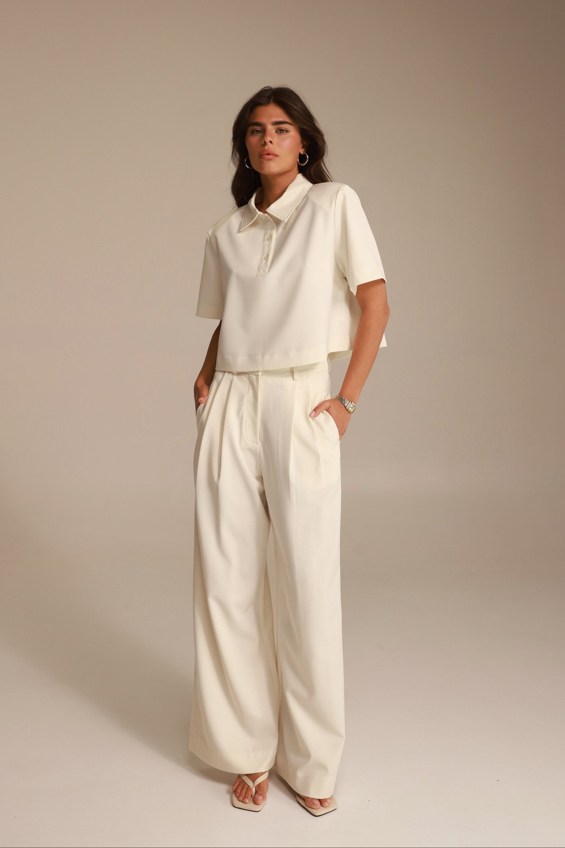 מכנסי לארס שמנת