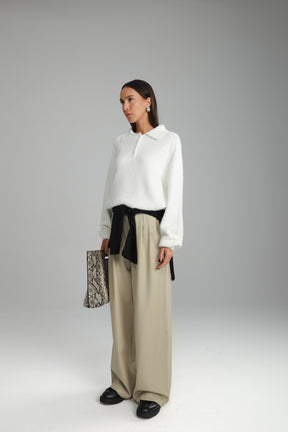 סוודר מולי לבן