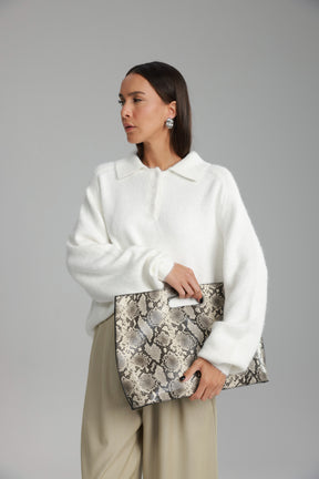 סוודר מולי לבן