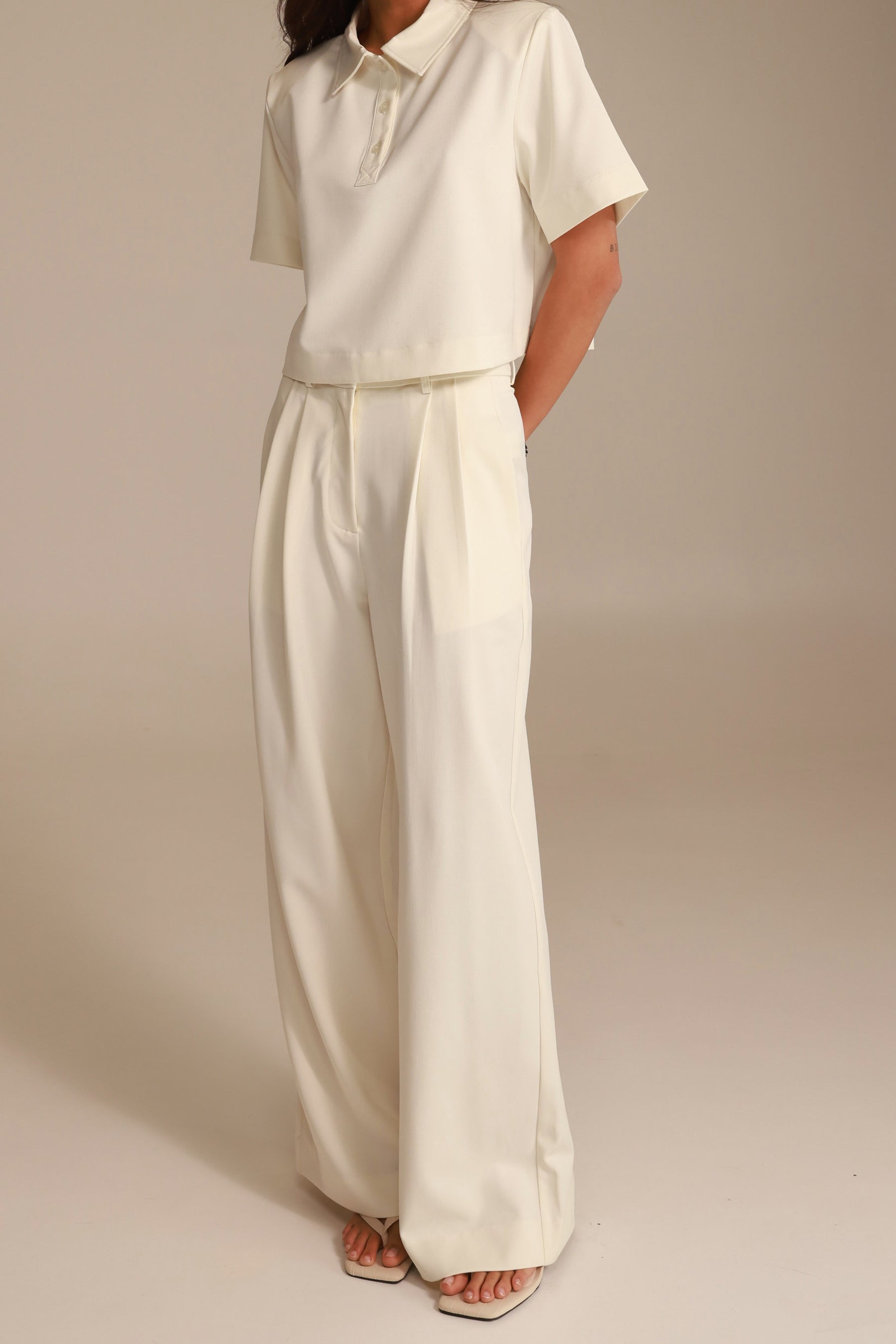 מכנסי לארס שמנת