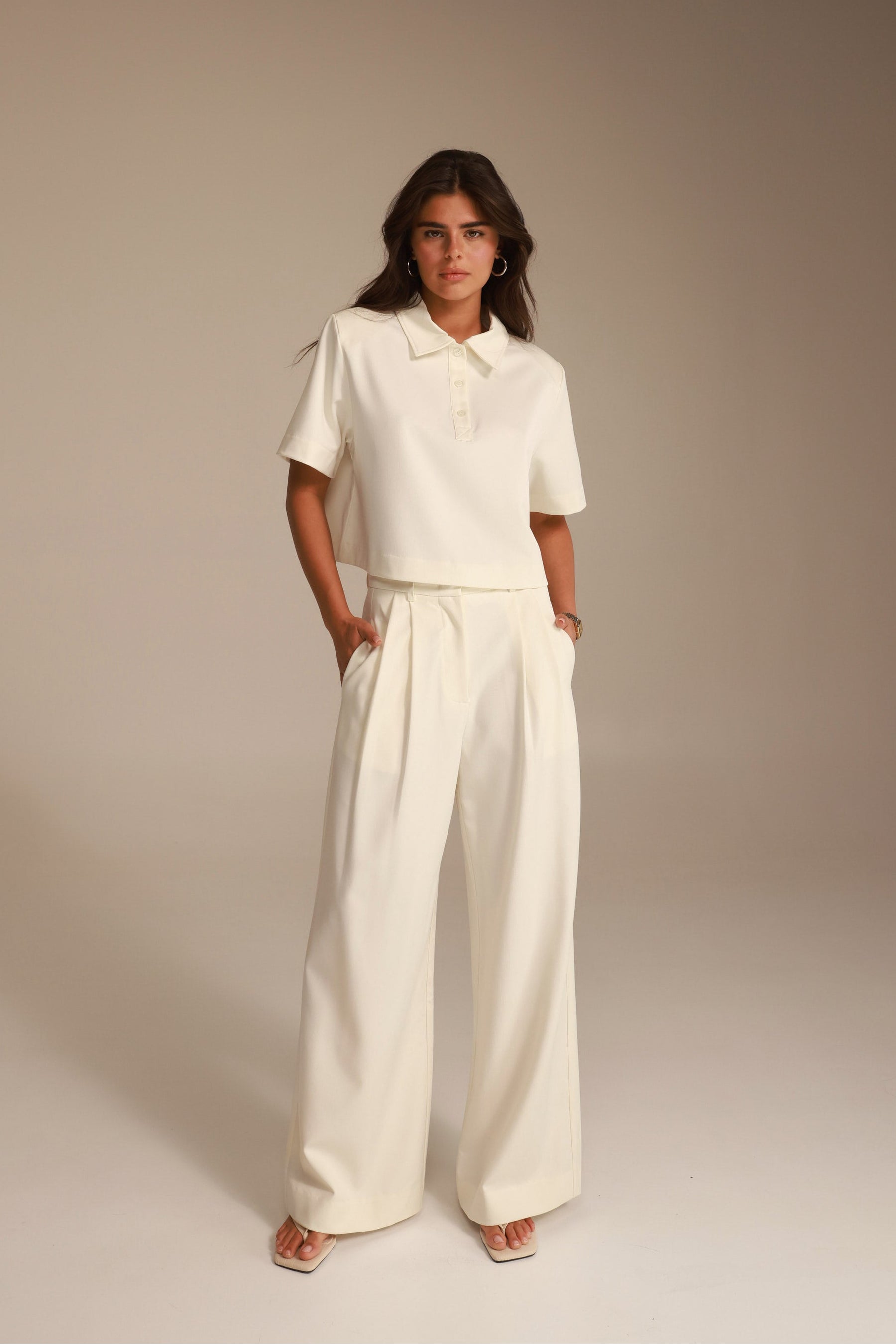 מכנסי לארס שמנת