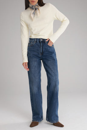 ג'ינס סאלי כחול כהה