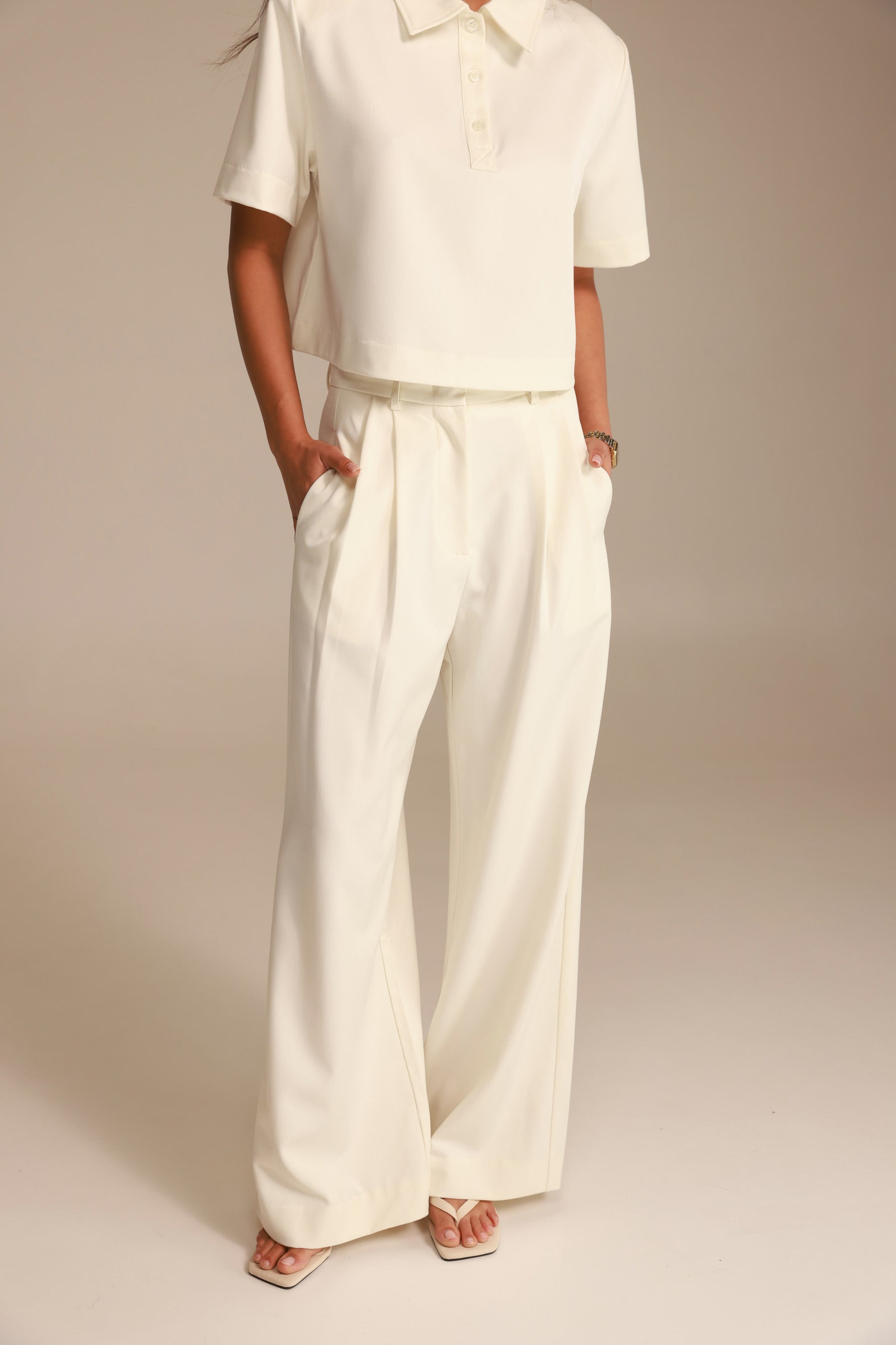 מכנסי לארס שמנת