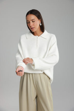 סוודר מולי לבן