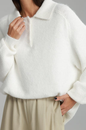 סוודר מולי לבן