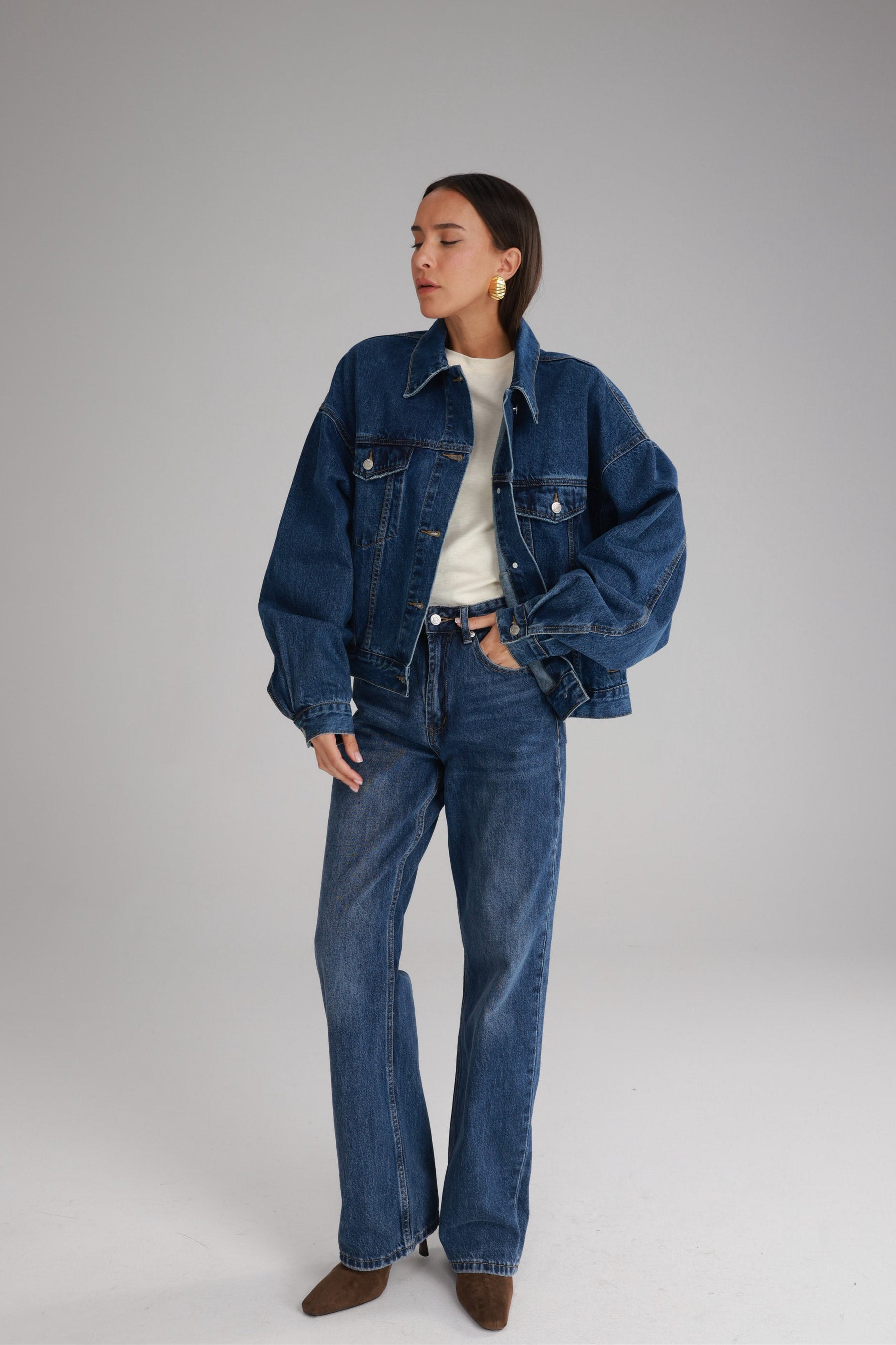 ג'קט ג'ינס אסטון כחול