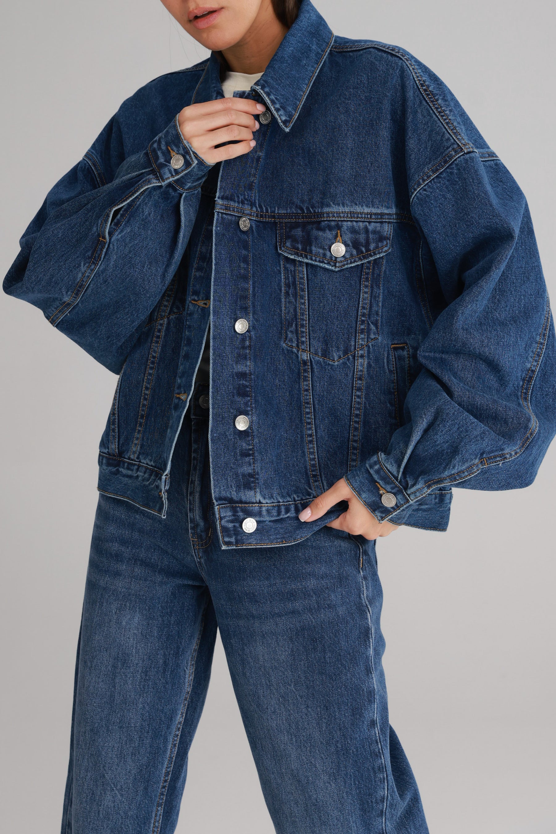 ג'קט ג'ינס אסטון כחול