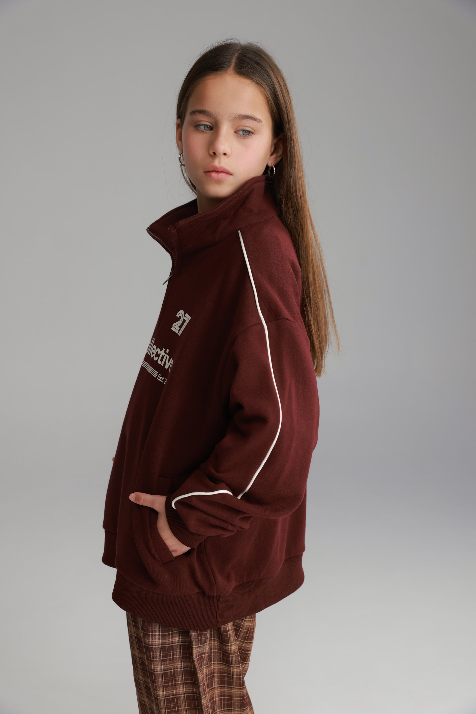 סוויטשירט היידי בורדו