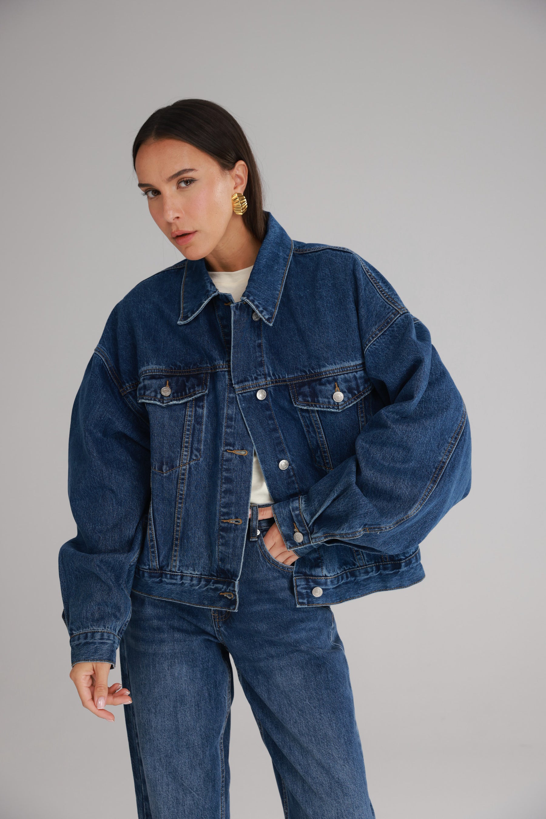 ג'קט ג'ינס אסטון כחול